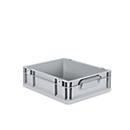 Stapelbak Eurobox - serie Economy - kunststof - B 400 x D 300 x H 120 mm - 11 l - gesloten handgrepen - grijs - ons merk Schaefer Shop Pure