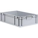 Stapelbak Eurobox - serie Economy - kunststof - B 600 x D 400 x H 170 mm - 34 l - open handgrepen - blauw - ons merk Schaefer Shop Pure