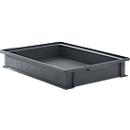 Stapelbak serie 14/6-2F, van PP, ESD-geleidend, inhoud 8 l, zwart