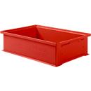 Stapelbak serie 14/6-2H, van polypropyleen, met verzonken handgreep, 12 l, rood