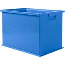 Stapelbak serie 14/6-2Z, van polypropyleen, met verzonken handgreep, inhoud 33 L, blauw