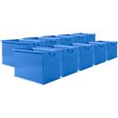 Stapelkasten SSI Schäfer 14/6-2Z, Volumen 33 l, bis 30 kg, mit Griffmulde, L 465 x B 314 x H 298 mm, Polypropylen, blau, 10 Stück