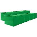 Stapelkasten SSI Schäfer 14/6-2Z, Volumen 33 l, bis 30 kg, mit Griffmulde, L 465 x B 314 x H 298 mm, Polypropylen, grün, 10 Stück