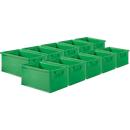 Stapelkasten SSI Schäfer 14/6-3, Polypropylen, Inhalt 7 l, grün, 10 Stück