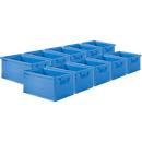 Stapelkasten SSI Schäfer 14/6-3, Polypropylen, Inhalt7 l, blau, 10 Stück
