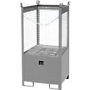 Stapelpallet voor vaten Bauer FSP-1 D, gaaswanden, capaciteit 1 x 200 l vat, grijs