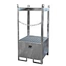 Stapelpallet voor vaten Bauer FSP-1, open aan zijkant, voor 1 x 200 l vat, gegalvaniseerd