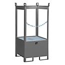 Stapelpallet voor vaten Bauer FSP-1, open aan zijkant, voor 1 x 200 l vat, grijs