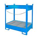 Stapelpallet voor vaten Bauer FSP-2, open aan zijkant, voor 2 x 200 l vaten, blauw