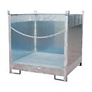 Stapelpallet voor vaten Bauer FSP-4 G, spatbeschermingswand 3-zijden, voor 4 x 200 l vaten, gegalvaniseerd