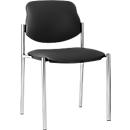 Stapelstoel Styl, leder-look, zwart