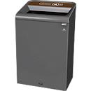 Station de tri Rubbermaid Configure, pour les déchets organiques, avec fixation magnétique, L 495 x P 610 x H 975 mm, 125 l, marron