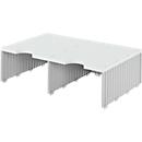 Station de tri styrodoc Jumbo styro®, format C4, 1 étage/2 rangées/2 compartiments, gris