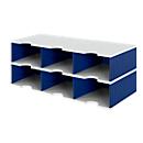 Station de tri styrodoc Jumbo styro®, format C4, 2 étages/3 rangées/6 compartiments, bleu