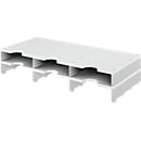 Station de tri styrodoc Standard styro®, format C4, polystyrène, unité d'extension, gris/gris