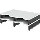 Station de tri styrodoc Standard styro®, format C4, unité d'extension, gris/noir
