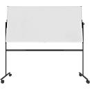 Stativ-Drehtafel Legamaster UNITE, magnetisch, drehbar um 360°, B 2000 x T 12,6 x H 1000 mm, lackierter Stahl, weiß