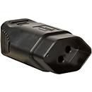 Steckdosenadapter brennenstuhl® T13, für den Innenbereich, Spannung 230 V/10 A, IP20, Kunststoff, schwarz