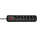 Steckdosenleiste brennenstuhl® cleverLINE, 7-fach, bis 2300 W, mit beleuchtetem Schalter, IP20, Kabellänge 2 m, Kunststoff, schwarz