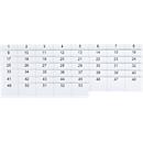 Steckkarten für Ultradex Stecktafeln Planrecord, Variante Zahlen 1-53, beschreibbar, B 40 x H 32 mm, Papier, weiß, 1 Satz mit 53 Stück