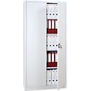 Steel cupboard, H 1950 x W 920 x D 420 mm, light grey/light grey