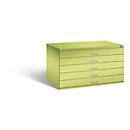 Steel plan cabinet, for formats up to DIN A0, 5 drawers