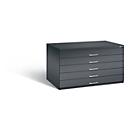 Steel plan cabinet, for formats up to DIN A0, 5 drawers