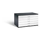 Steel plan cabinet, for formats up to DIN A0, 5 drawers