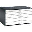 Steel plan cabinet, for formats up to DIN A0, 8 drawers