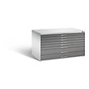 Steel plan cabinet, for formats up to DIN A0, 8 drawers