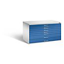 Steel plan cabinet, for formats up to DIN A0, 8 drawers