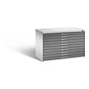 Steel plan cabinet, for formats up to DIN A1, 10 drawers