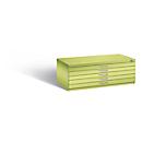 Steel plan cabinet, for formats up to DIN A1, 5 drawers, green