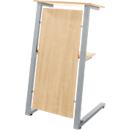 Stehpult SSI Schäfer, Stahlrohr/Spanplatte, B 590 x T 620 x H 1120/1060 mm, Eiche