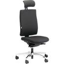 Steifensand Bürostuhl CETO CT2450, Synchronmechanik, ohne Armlehnen, Membransitz, mit Nackenstütze, schwarz