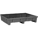 Stellinglekbak, polyetheen, inrijvakken, chemicaliënbestendig, corrosiebescherming, 400 l volume