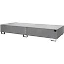 Stellinglekbak type RW-GR 3300-3, L 3250 x B 1300 mm, met rooster, verzinkt
