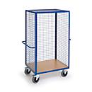 Stellingwagen met roosterwanden, 1385 x 820 x 1800 mm, 1 zijwand open