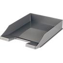 Storage basket HAN Classic, for A4/C4 format, with labeling field, stackable, W 255 x D 348 x H 65 mm, plastic, dark grey, 10 pieces 
