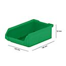 Storage bins SSI Schäfer PROFI LF 210 series, polypropylene, L 168 x W 103 x H 52 mm, 0.5 l, green