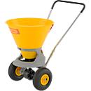 Streuwagen CEMO, Behältervolumen 35 l, Streubreite 1-4 m, Streumenge 6-stufig einstellbar, klappbarer Stützfuß, Schiebegriff höhenverstellbar