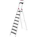 Stufen-Stehleiter Hailo L100 TopLine, EN 131, mit Multifunktionsschale & Haltebügel, bis 150 kg, 8 Stufen