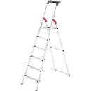 Stufen-Stehleiter Hailo L60 StandardLine, EN 131, mit Multifunktionsschale & Gelenkschutz, bis 150 kg, 6 Stufen
