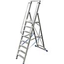 Stufenstehleiter, mit großer Plattform, Aluminium, mit 7 Stufen