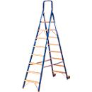 Stufenstehleiter Multicolor, doppelseitig besteigbar, 2x7 Stufen, 1 Plattform