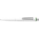Stylo à bille Schneider K3 Biosafe, largeur de trait M, indélébile, bioplastique, corps blanc, couleur d'écriture verte, 10 pcs