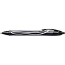 Stylo gel BIC Gel-ocity Quick Dry, mécanisme à pression, corps caoutchouté, épaisseur de trait 0,3 mm, 12 pièces, couleur d'encre noire