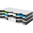 styro® sorteerstation styrodoc Standaard, C4, 3 etages/3 rijen/9 vakken, grijs/zwart