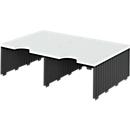 styro® Sortierstation styrodoc Jumbo, DIN C4, 1 Etage/2-reihig/2 Fächer, schwarz