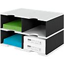 styro® Sortierstation styrodoc Jumbo, DIN C4, 2 Etagen/2-reihig/4 Fächer, schwarz